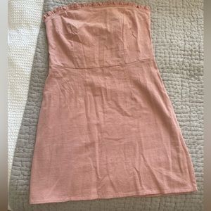 Baby pink mini dress